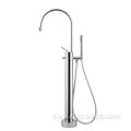 Floor Mounted Chrome Brass Bath Shower Suit